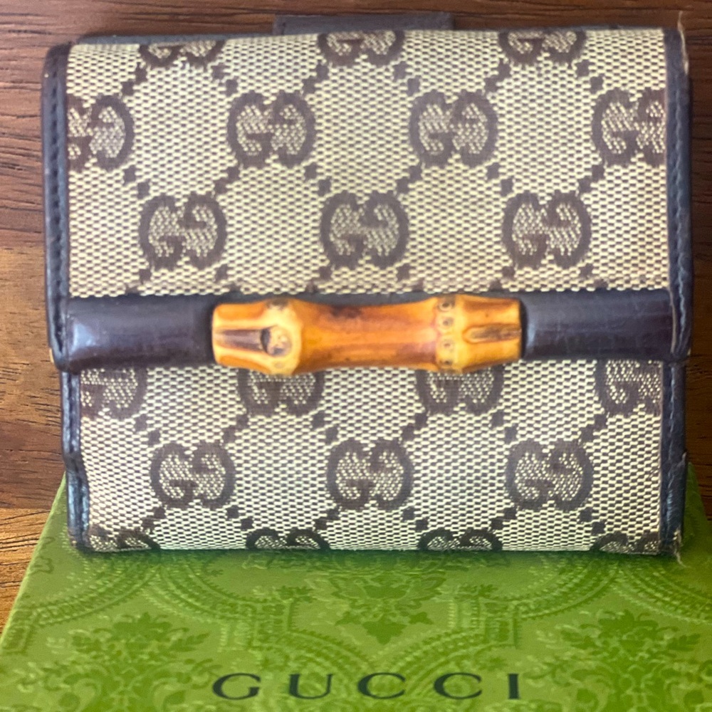 Gucci Bamboo GG BROWN Small wallet - Full inclusion
